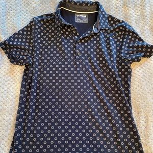 Express Men’s Navy Pattern Polo Shirt